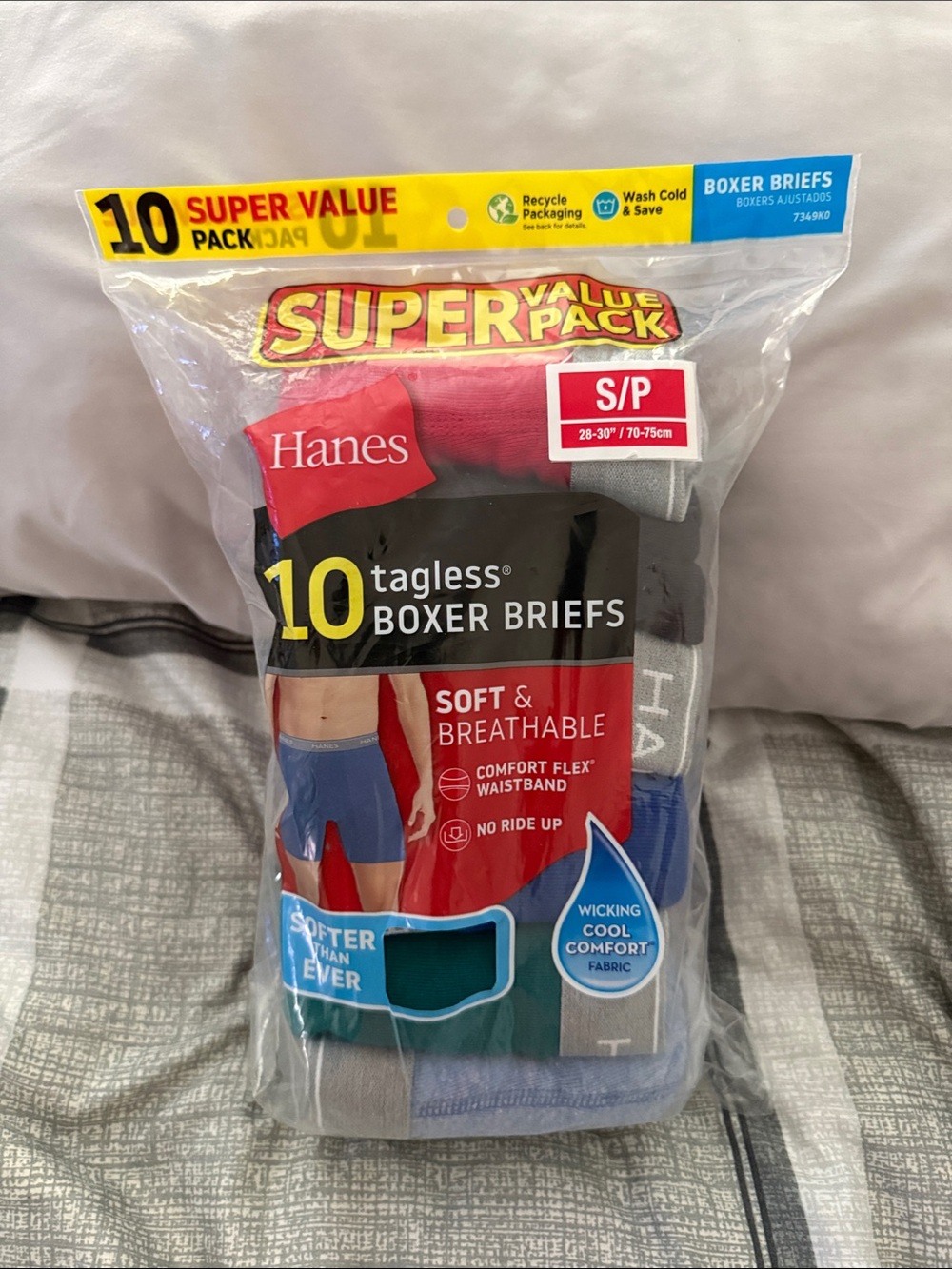 Hanes 10-Pack Tagless Boxer Briefs - multi color